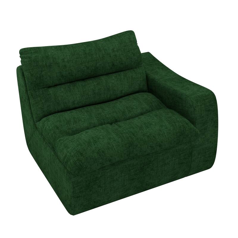 Lazy floor sofa, modern floor lounge chair with right arm, comfortable beanbag sofa, suitable for living room bedroom office