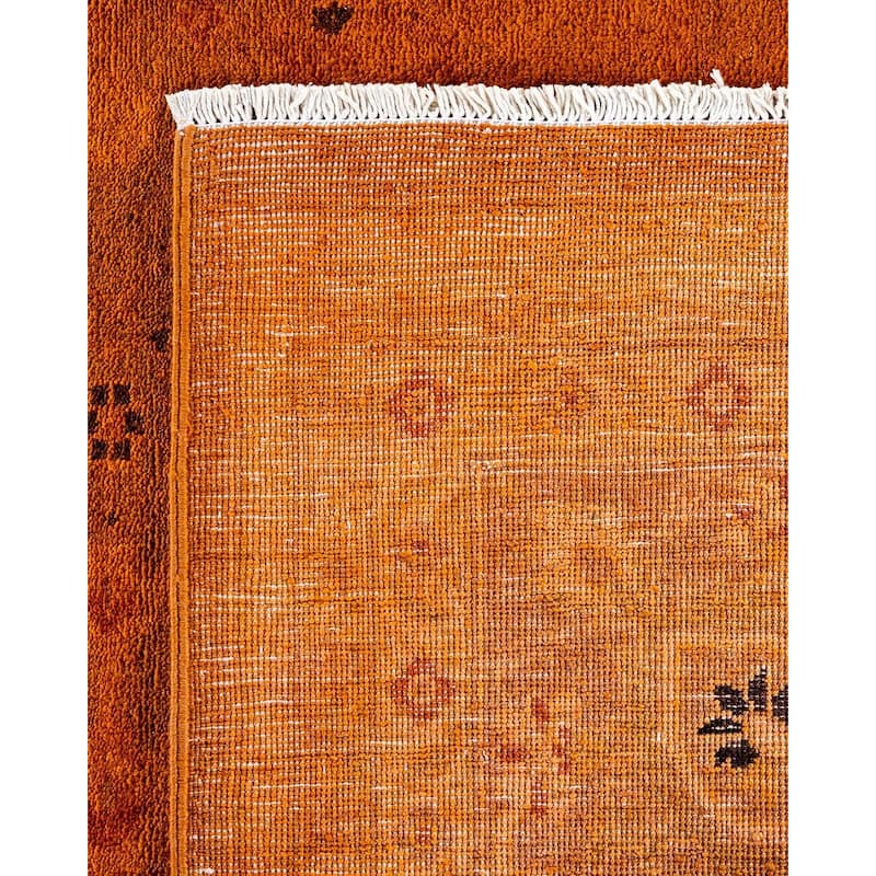 Contemporary Overdyed Wool Hand Knotted Area Rug - 9' 2" x 12' 2"