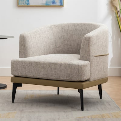 Merax Modern Barrel Fabric Chair