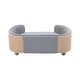 preview thumbnail 30 of 29, Velvet Cushion Chair With Solid Wood legs and Bent Wood Back/Pet Sofa