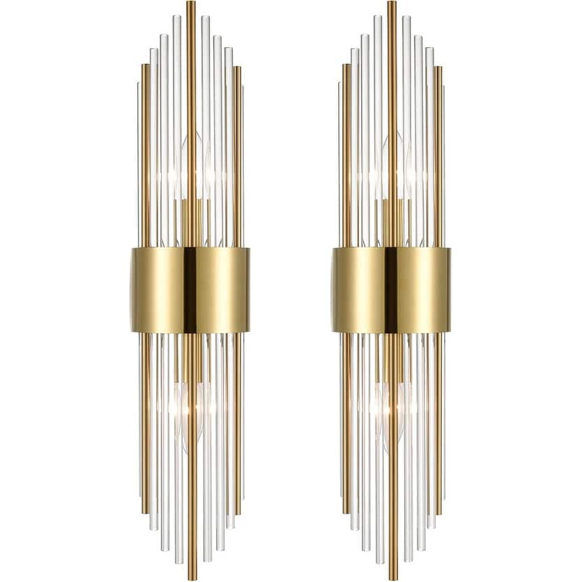 2-light wall light gold vanity light stainless steel bathroom light