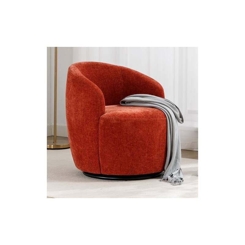 Fabric Swivel Accent Barrel Chair