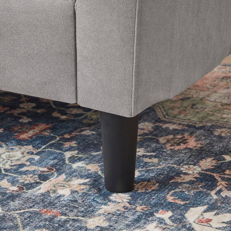 76.18" Upholstered Sleeper Pull Out Sofa Couch with Storage Chaise