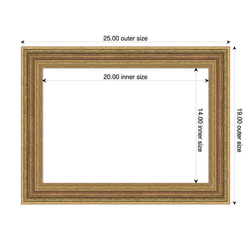 Elliot Gold Framed Dry Erase Magnetic Board - 25 x 19 in