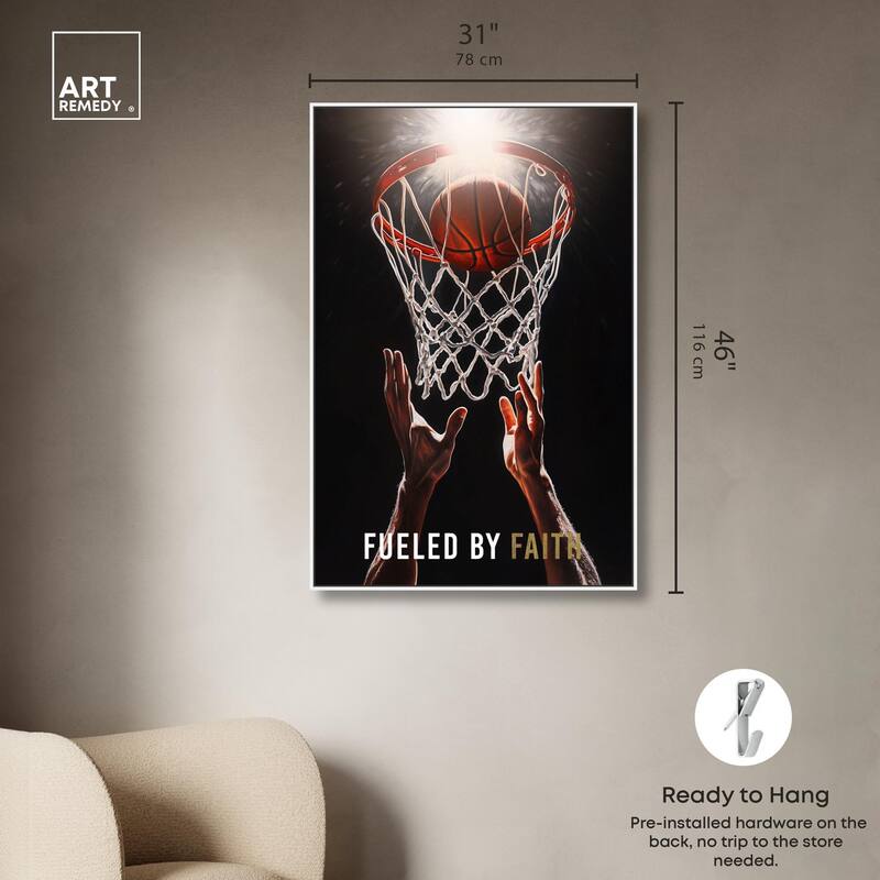 Fueled by Faith Basketball Canvas by Art Remedy