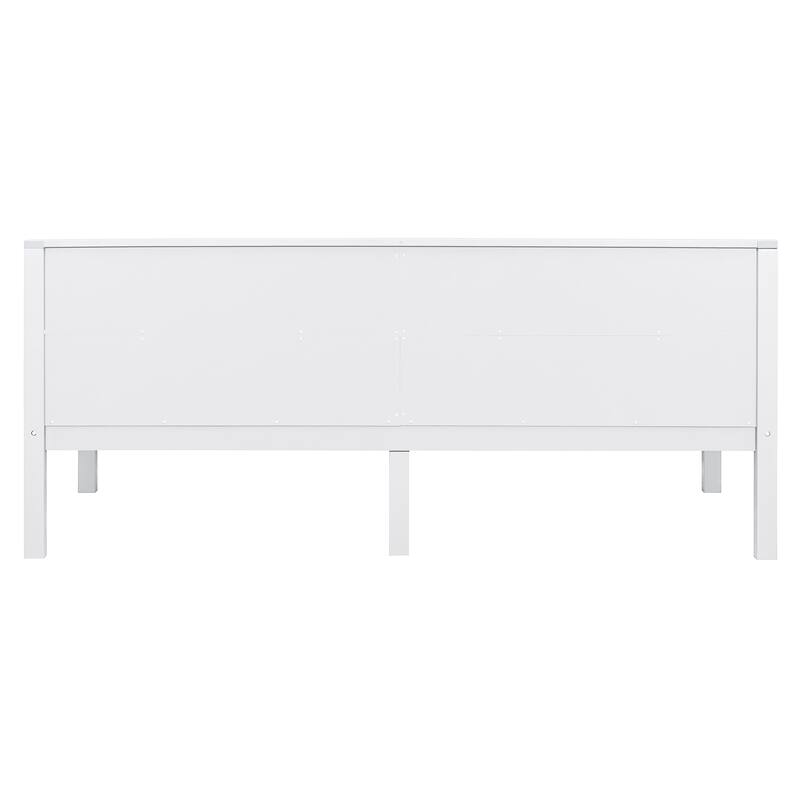 Twin/Full Size Daybed with Solid Wood Frame and Storage - Versatile Sofa and Bed for Small Spaces