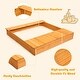 preview thumbnail 5 of 9, Costway Kids Cedar Sandbox w/ Storage Boxes & Bench Seats Children
