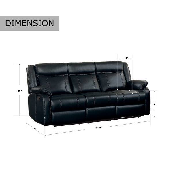 Breaux Faux Leather Manual Reclining Sofa Bed Bath & Beyond 31806146