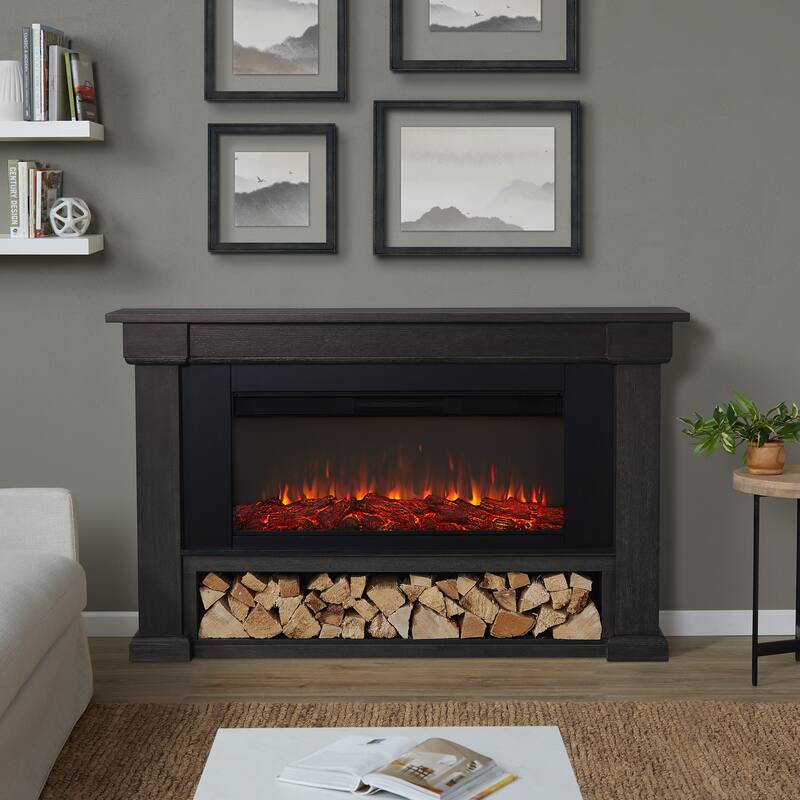 Bristow 66" Landscape Electric Fireplace by Real Flame - Brown