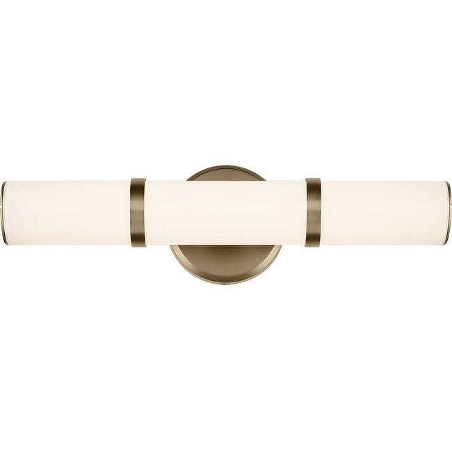 Kichler 55187LED Rosh 18" Wide LED Bath Bar with White Glass Shade