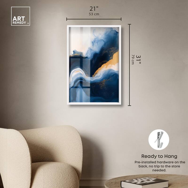Blue Deep III Shadowbox by Art Remedy