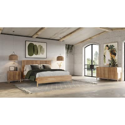 Modrest Mikala Modern Natural Oak Bedroom Set