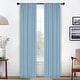 preview thumbnail 167 of 198, Superior Solid Machine Washable Room Darkening Curtains with Back Tabs, Set of 2 26" x 84" - Light Blue
