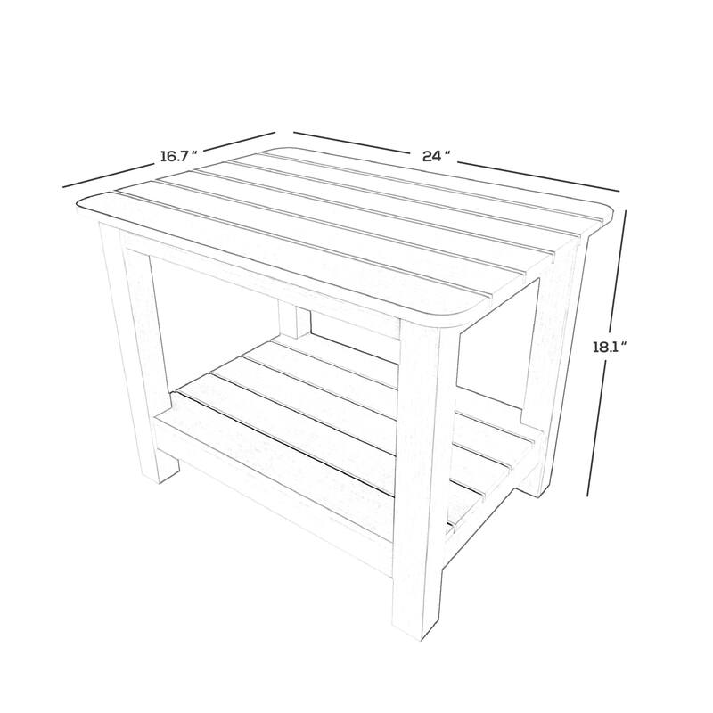 Vineyard HIPS Outdoor Eco-Friendly Coffee Table and Side Tables (3-Piece Set)