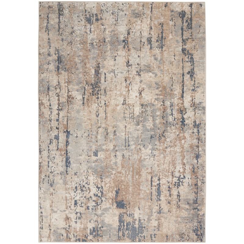 Nourison Concerto Modern Abstract Distressed Area Rug - 5'3" x 7'3" - Beige/Gray