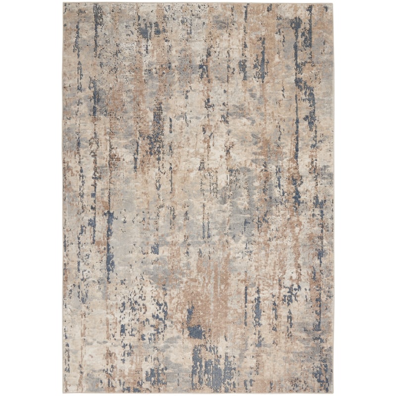 Nourison Concerto Modern Abstract Distressed Area Rug - 6' x 9' - Beige/Gray