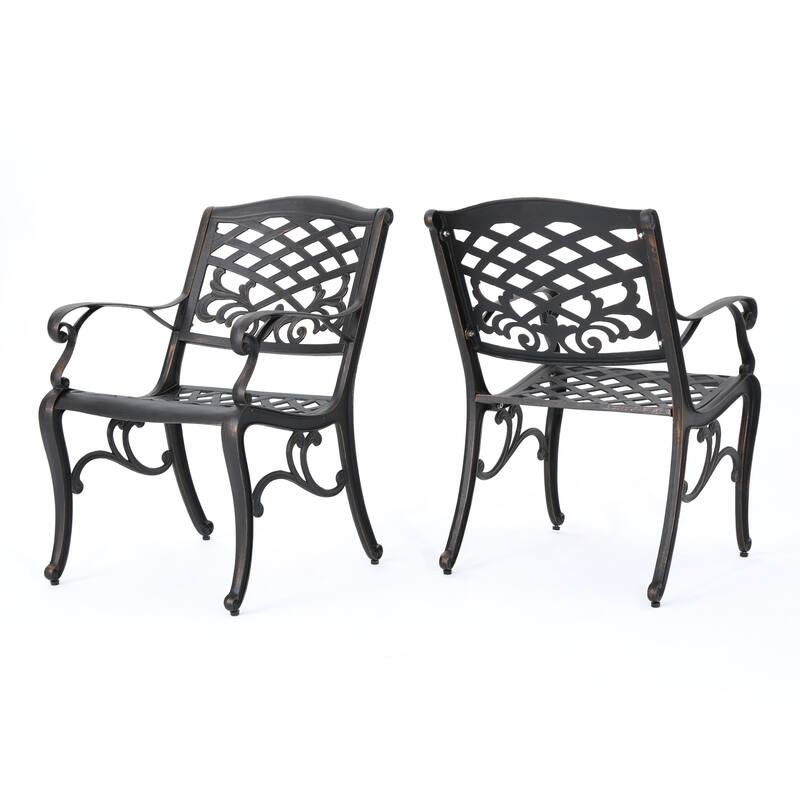 PHOENIX ARM CHAIR(set of 2) - Copper
