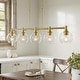 preview thumbnail 22 of 56, 4/5-Light Kitchen Island Pendant Light Fixture with Clear Glass Shades 5 - Gold