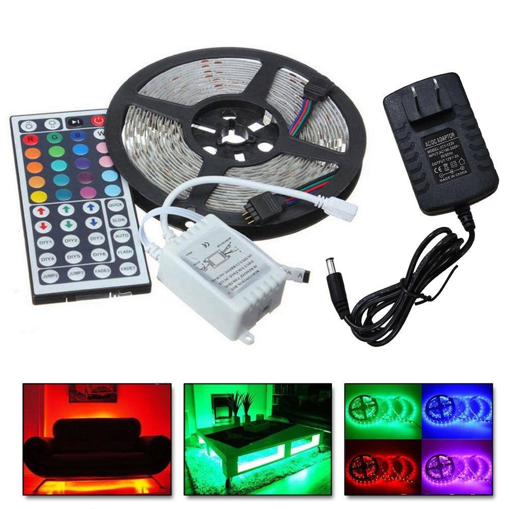 5M LED Strip Lights RGB Strips Waterproof Color Changing String Lights - 19.69