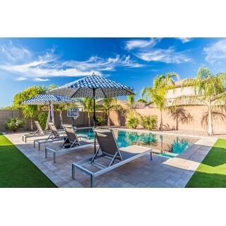 Cape Coral Outdoor Aluminum Adjustable Chaise Lounge (Set of 4) by Christopher Knight Home