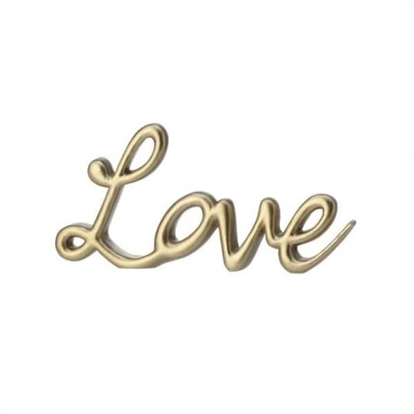 slide 1 of 1, Gold Resin "Love" Sign