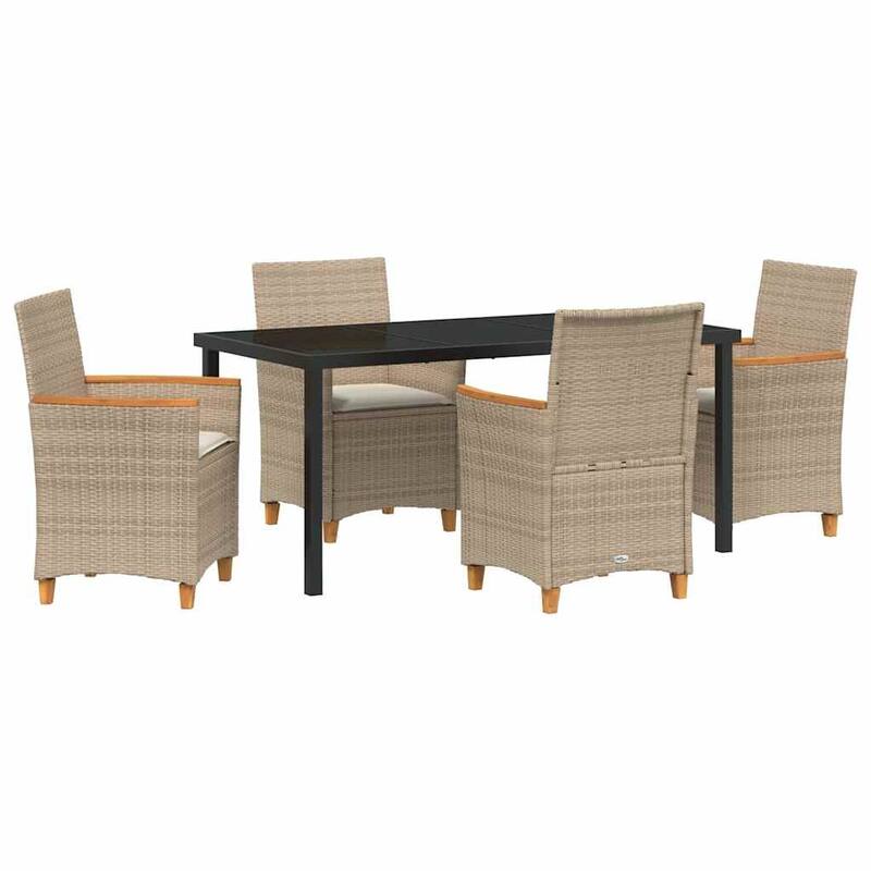 vidaXL Garden Dining Set Poly Rattan