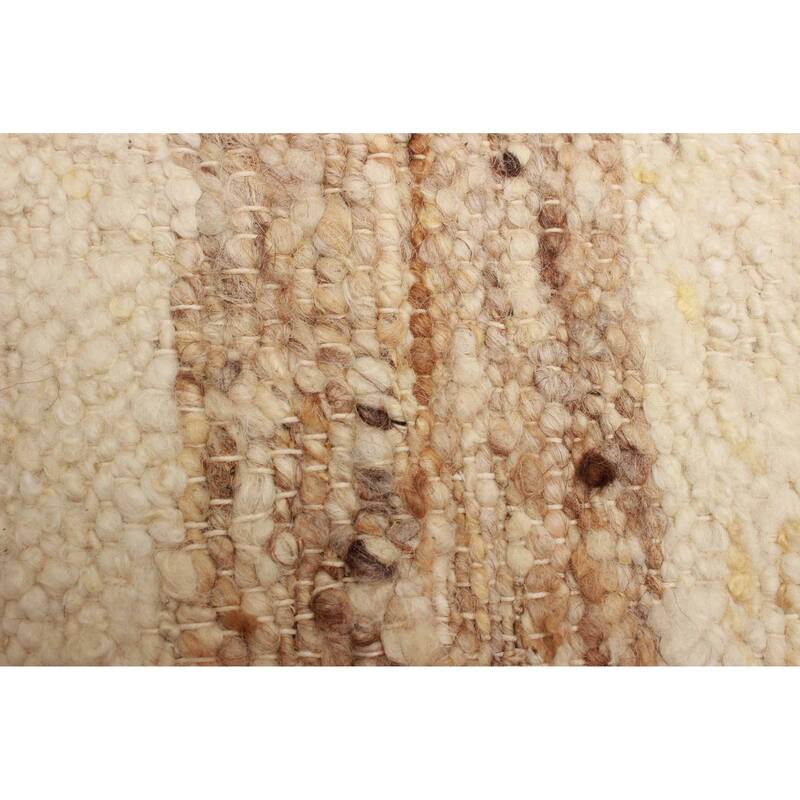 ECARPETGALLERY Braid weave Sienna Tan Wool Rug - 5'3 x 7'2