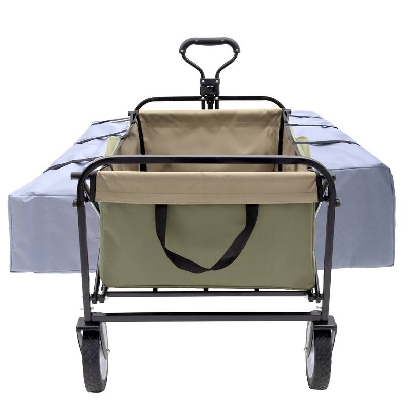 360lb Heavy Duty Foldable Wagon with Straps & 3 Bags - Beach & Camping
