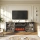preview thumbnail 44 of 52, 98" Farmhouse TV Stand with 36" Fireplace for TVs up to 100" 98" - Grey