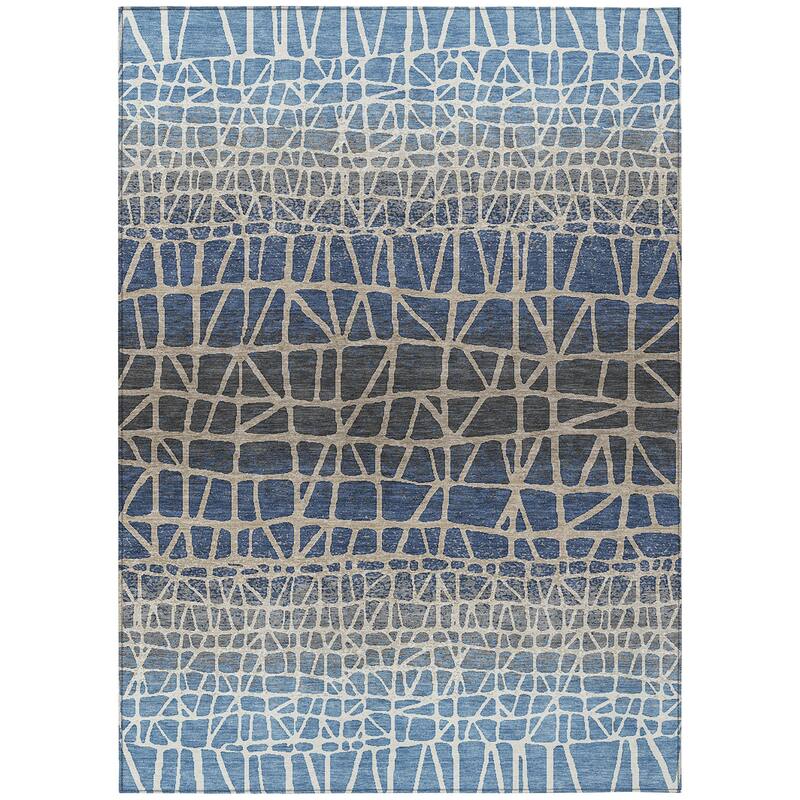 Machine Washable Indoor/ Outdoor Boho Global Chantille Rug