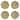 10 Strawberry Street Citrine Glass Charger, Set of 4 - 13.75" dia