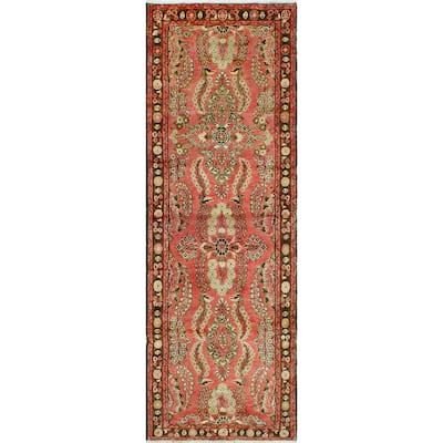 Fine Vintage Distressed Hristun Rust/Charcoal Runner - 2'11" x 10'0"