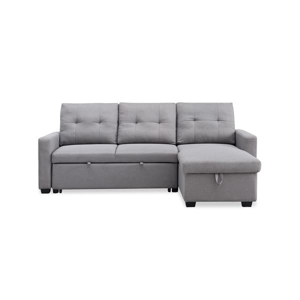 Shop Merax 82 Inch Reversible Sleeper Sectional Sofa Corner Sofa Bed With Storage Overstock 31813410
