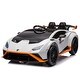 preview thumbnail 41 of 78, 24V Lamborghini Ride-On Car for Kids with Remote Control, USB, & LED Lights White
