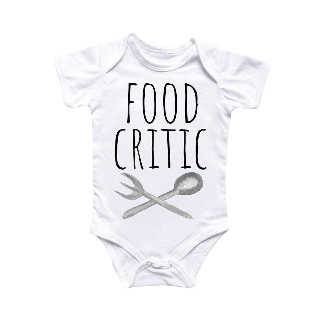Food Critic Foodie - Baby Boy Girl Clothes Infant Bodysuit Funny Cute Newborn