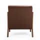 preview thumbnail 101 of 107, Glitzhome Set of 2 30.75"H Mid-Century Modern PU Leather Accent Armchairs with Rubberwood Frame - 25.75"L x 33.75"W x 30.75"H