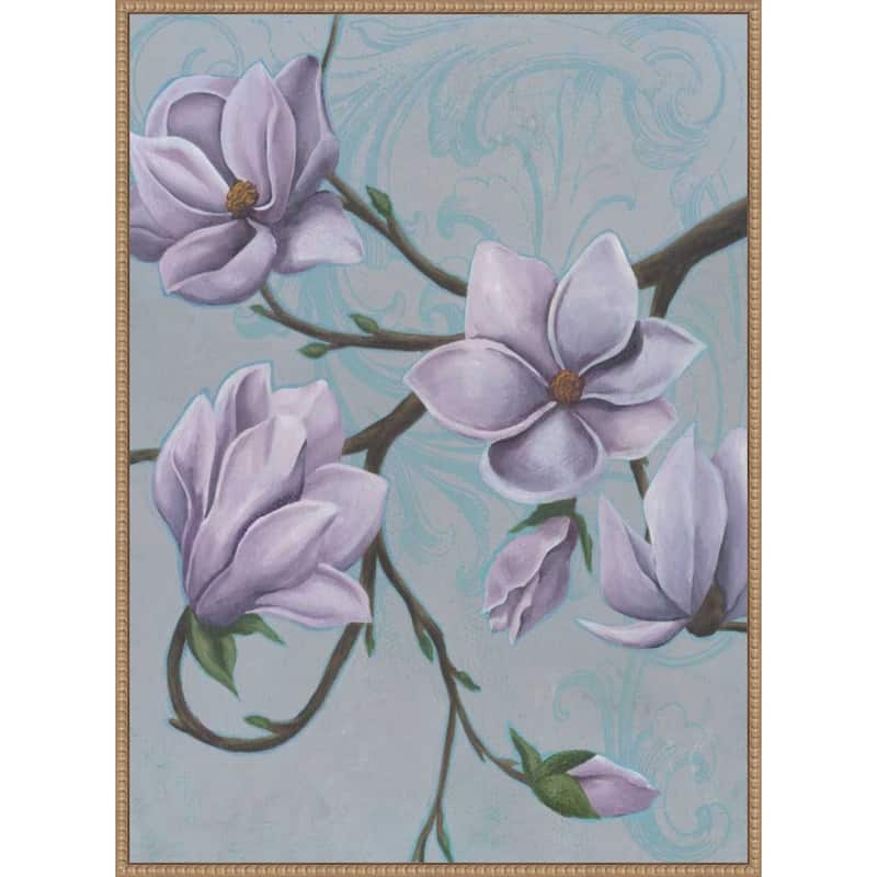 Branches of Magnolia No. 1 by Grace Popp Framed Canvas Wall Art Print