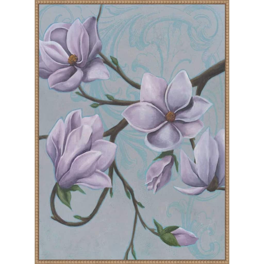 Branches of Magnolia No. 1 by Grace Popp Framed Canvas Wall Art Print