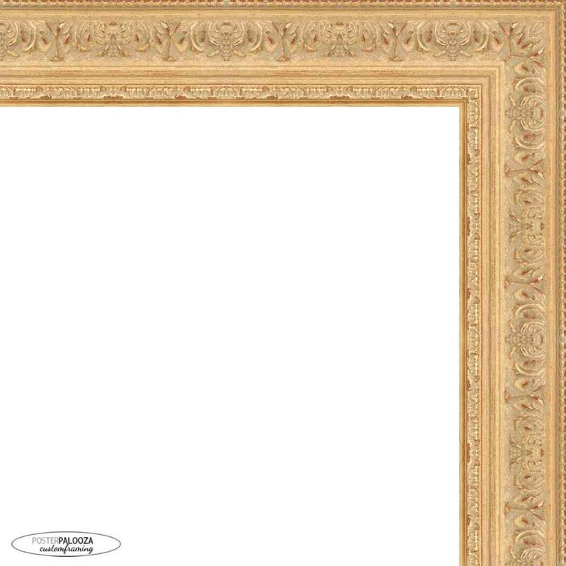 12x15 Ornate Gold Complete Wood Picture Frame with UV Acrylic, Foam