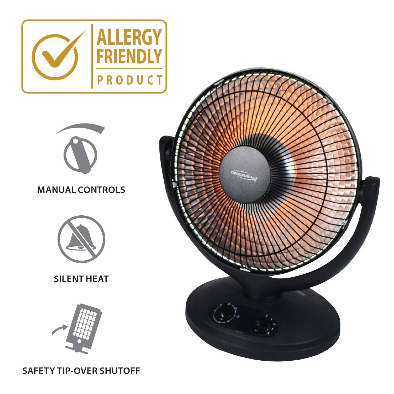 Soleus Air 17 Oscilliating Reflective Personal Heater - On Sale - Bed Bath  u0026 Beyond - 31306236