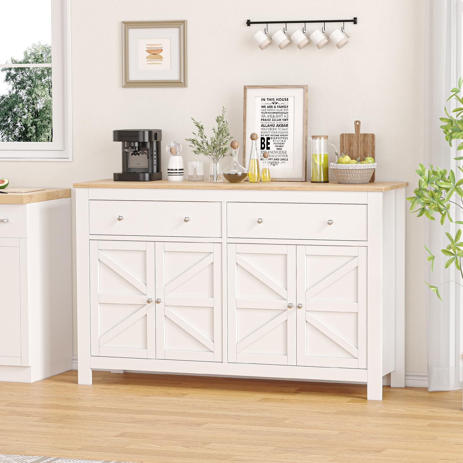 Sideboard Buffet Cabinet With Storage, 55 Sideboard Buffet Cabinet With Storage, 55
