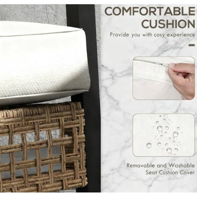 GDFStudio - Oliver Classic Patio Wicker Rocking Chair Set with Coffee Table - Wicker Furniture Set