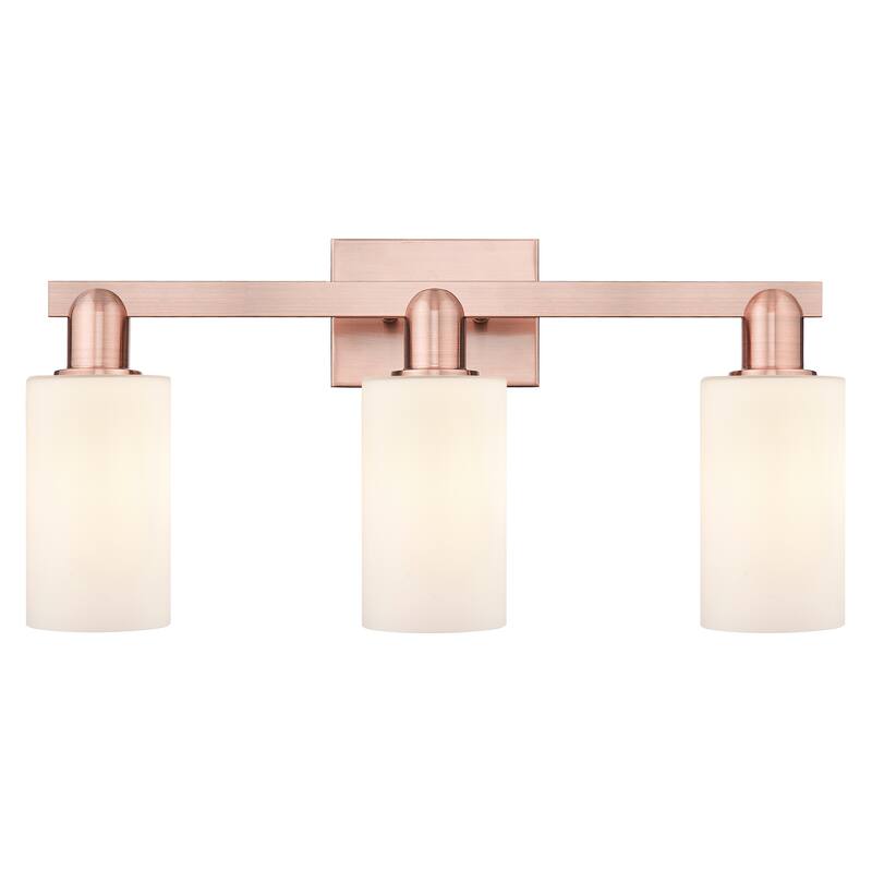 Innovations Lighting Endless Possibilities Arcadia - Clymer - 3 Light 23" Bath Vanity Light - Antique Copper/Matte White