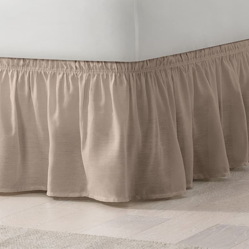 Copper Grove Fineshade Wrap Around Solid Ruffled Bed Skirt