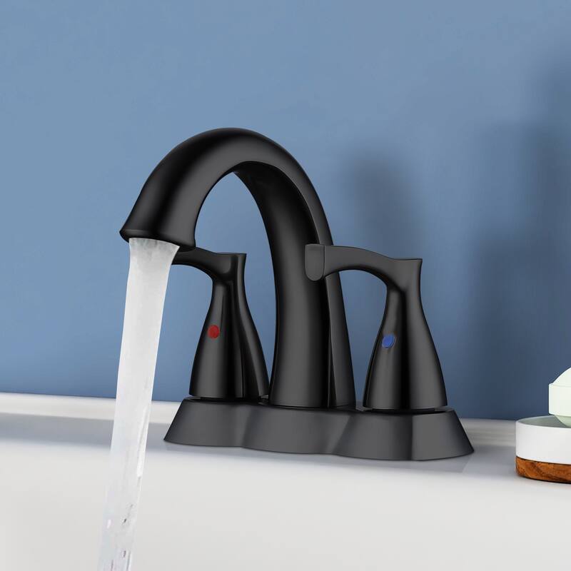 Topcraft Two Handle Bathroom Sink Faucet with Pop-Up Drainer