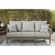 preview thumbnail 1 of 3, Signature Design by Ashley Visola Outdoor Poly All Weather Sofa with Cushion