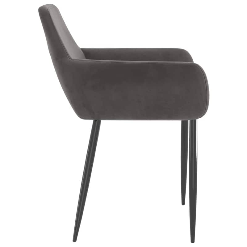 vidaXL Dining Chairs 4 pcs Dark Gray Velvet - 22" x 22" x 30.7"