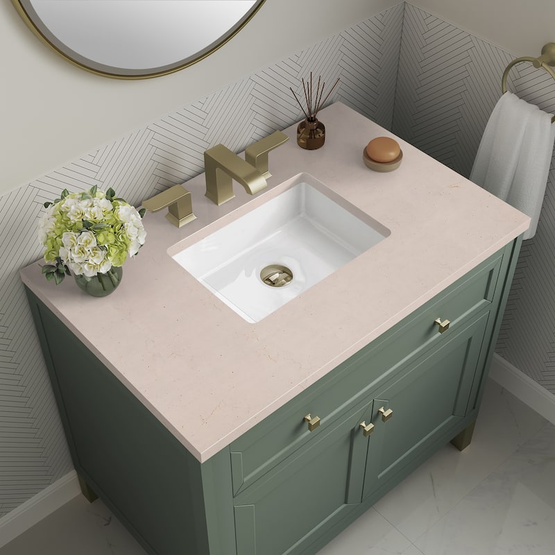 James Martin Vanities Chicago 36" Single Vanity, Smokey Celadon