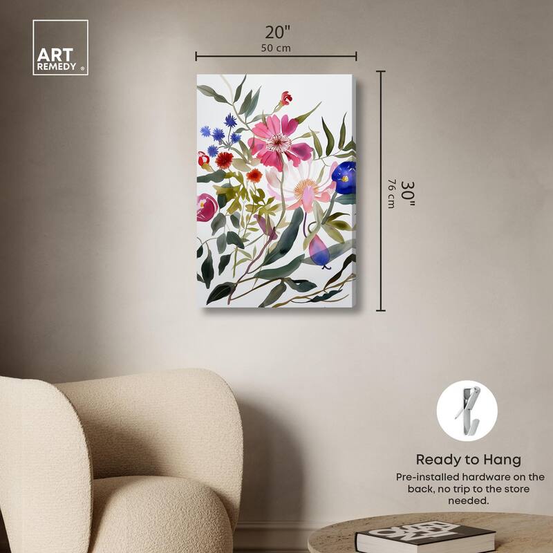 Watery Petals I Canvas by Art Remedy, Gallery Wrapped