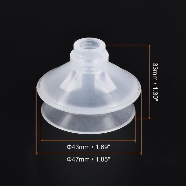 Vacuum Suction Cup Silicone Rubber Bellows With Gasket Clear - Bed Bath 